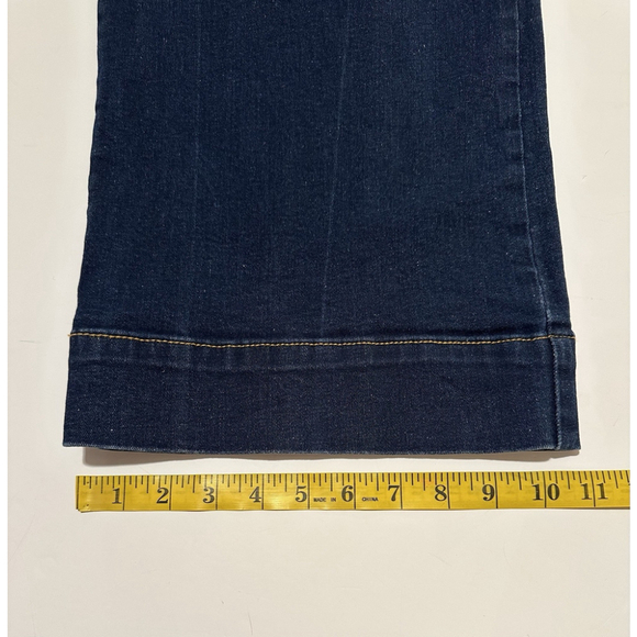 Bagatelle Wide Leg Flare Jeans Womens 30 Waist Blue High Rise Denim Hippie Retro - Picture 14 of 16